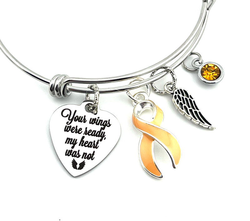 Pick Your Ribbon Bracelet - Your Wings Were Ready My Hear Was Not Memorial / Sympathy