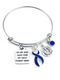 Dark Navy Blue Ribbon Bracelet - You Are More Loved Than You Could Possibly Know