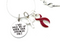 Burgundy Ribbon Necklace - I Will Hold You Up When Your Strength Fails