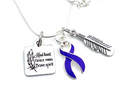 Purple Ribbon Necklace - Kind Heart, Fierce Mind, Brave Spirit