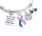 Pink & Teal (Previvor) Ribbon Bracelet - You Are More Loved Than You Could Possibly Know