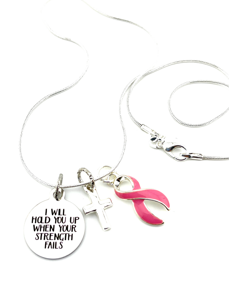 Pick Your Ribbon Necklace - I Will Hold You Up When Your Strength Fails