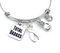 White Ribbon Total Badass - Charm Bracelet