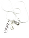 White Ribbon Necklace - This is Tough, But So Am I / Boxing Glove