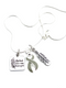 Gray (Grey) Ribbon Awareness Necklace - Kind Heart, Fierce Mind, Brave Spirit