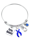 Periwinkle Ribbon Total Badass Charm Bracelet