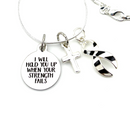 Zebra Ribbon Necklace - I Will Hold You Up When Your Strength Fails - Encouragement Gift