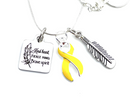 Yellow Ribbon Necklace – Kind Heart, Fierce Mind, Brave Spirit