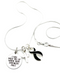 Black Ribbon Necklace - I Will Hold You Up When Your Strength Fails Necklace