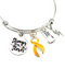 Peach Ribbon Charm Bracelet - Stronger than the Storm