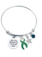 Green Ribbon Bracelet – Only in Darkness Can You See Stars