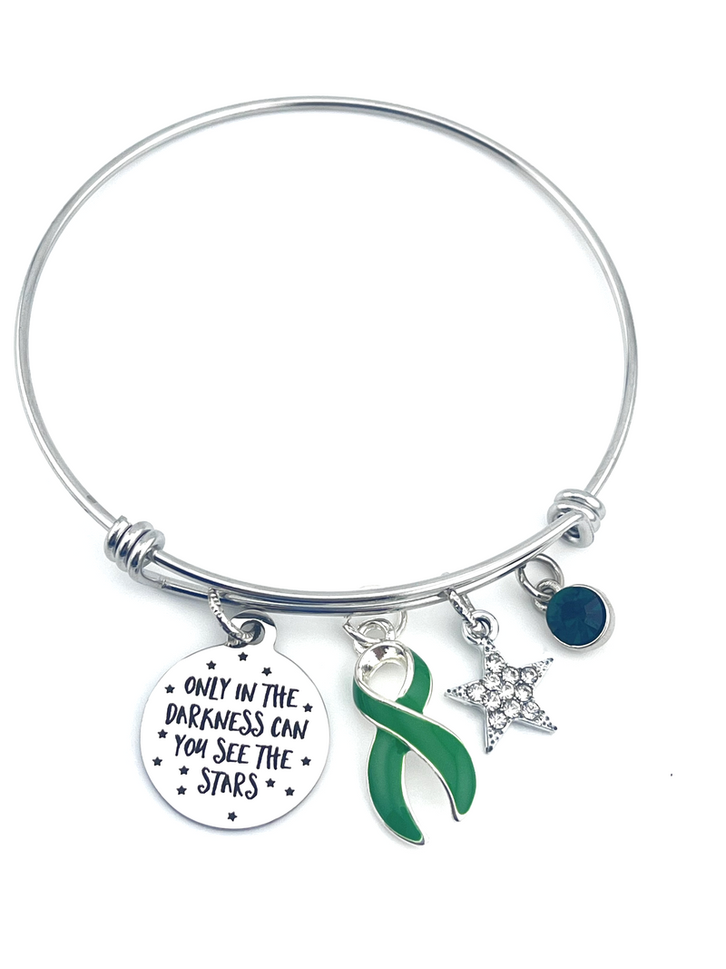 Green Ribbon Bracelet – Only in Darkness Can You See Stars