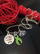 No Mud No Lotus Necklace / Cancer Warrior, Chronic, Invisible Illness, Rare Disease, Cancer Survivor Spoonie / Chemo - ANY RIBBON Color