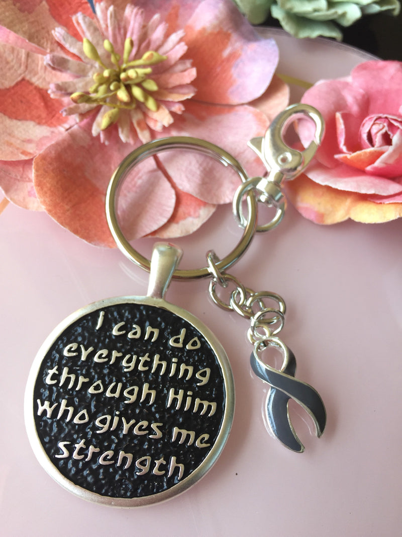 Pick Your Ribbon - I Can Do Everything Keychain / Cancer Survivor Awareness Gift  / Spoonie / Chronic Illness / Surgery Chemo Radiation Gift