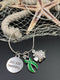 Green Ribbon Charm Bracelet OR Necklace - Just Keep Swimming - Rock Your Cause Jewelry