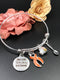Orange Ribbon Charm Bracelet - She's Whiskey in a Teacup - Rock Your Cause Jewelry