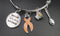 Peach Ribbon Whiskey in a Teacup Charm Bracelet - Rock Your Cause Jewelry