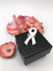 White Ribbon / Lapel, Hat, Lab Coat Pin - Rock Your Cause Jewelry