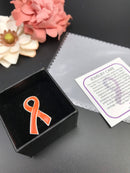 Orange Ribbon / Lapel Hat Pin - Rock Your Cause Jewelry