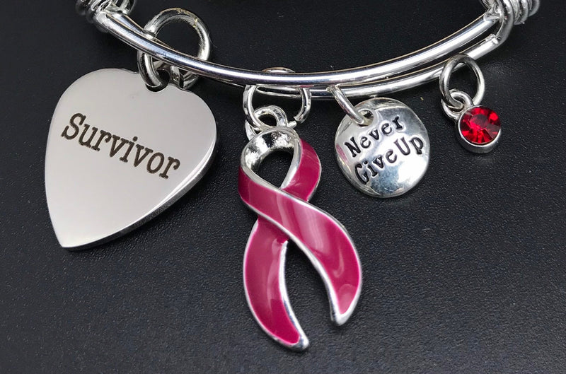 Burgundy Ribbon Survivor Bracelet - Rock Your Cause Jewelry