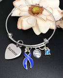 Periwinkle Ribbon Survivor Charm Bracelet - Rock Your Cause Jewelry