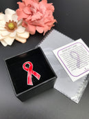 Red Ribbon / Lapel Hat Pin / Heart Disease Attack / Aids HIV Awareness / Brain Aneurysm / Sobriety / Stroke - Rock Your Cause Jewelry