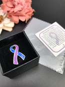 Blue & Purple Ribbon / Lapel Hat Pin / Rheumatoid Arthritis Awareness - Rock Your Cause Jewelry