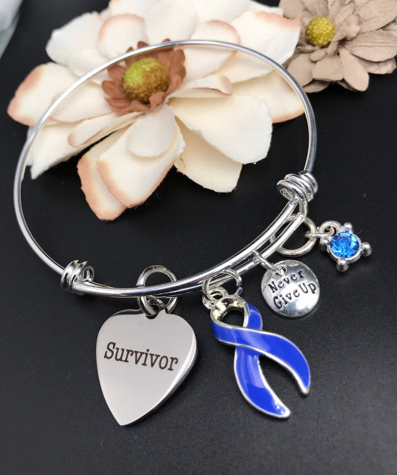 Periwinkle Ribbon Survivor Charm Bracelet - Rock Your Cause Jewelry