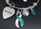 Teal & White Ribbon - Cervical Cancer Survivor Charm Bracelet - Rock Your Cause Jewelry