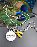 Gold Ribbon Nevertheless She Persisted Necklace - Rock Your Cause Jewelry