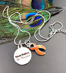 Orange Ribbon Charm Necklace - Nevertheless She Persisted - Rock Your Cause Jewelry