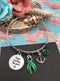 Green Ribbon Charm Bracelet - Hope Anchors the Soul - Rock Your Cause Jewelry