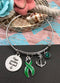 Green Ribbon Charm Bracelet - Hope Anchors the Soul - Rock Your Cause Jewelry