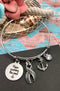 Gray (Grey) Ribbon Bracelet - Hope Anchors the Soul - Rock Your Cause Jewelry