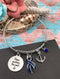 Dark Navy Blue Ribbon Bracelet - Hope Anchors The Soul - Rock Your Cause Jewelry