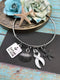 White Ribbon Necklace or Charm Bracelet - Refuse To Sink - Rock Your Cause Jewelry