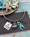 Light Blue Ribbon Jewelry - Refuse to Sink Necklace OR Bracelet - Rock Your Cause Jewelry