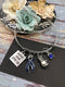 Dark Navy Blue Ribbon Charm Bracelet - Never Ever Give Up - Rock Your Cause Jewelry