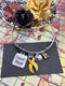 Gold Ribbon Cancer Slayer Charm Bracelet - Rock Your Cause Jewelry