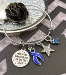 Periwinkle Ribbon Charm Bracelet - Only in Darkness can you See Stars - Rock Your Cause Jewelry