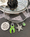 Lime Green Ribbon Bracelet - Only in Darkness Can You See The Stars - Rock Your Cause Jewelry
