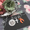 Orange Ribbon Necklace - I Will Hold You When Your Stength Fails - Rock Your Cause Jewelry