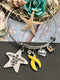 Yellow Ribbon Charm Bracelet - You Can't Stop the Waves, But You Can Learn to Surf - Rock Your Cause Jewelry