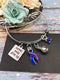 Blue & Purple Ribbon - Never Ever Give Up Charm Bracelet - Rock Your Cause Jewelry