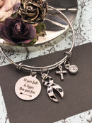 Zebra Ribbon Charm Bracelet - Let Your Faith Be Bigger Than Your Fear - Rock Your Cause Jewelry