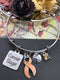 Peach Ribbon Cancer Slayer Charm Bracelet - Rock Your Cause Jewelry