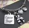 Zebra Ribbon Cancer Slayer Charm Bracelet - Rock Your Cause Jewelry