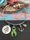 Lime Green Ribbon - Hope Anchors the Soul Charm Bracelet - Rock Your Cause Jewelry