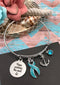 Light Blue Ribbon - Hope Anchors the Soul Charm Bracelet - Rock Your Cause Jewelry