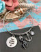 Black Ribbon Charm Bracelet - Hope Anchors the Soul - Rock Your Cause Jewelry